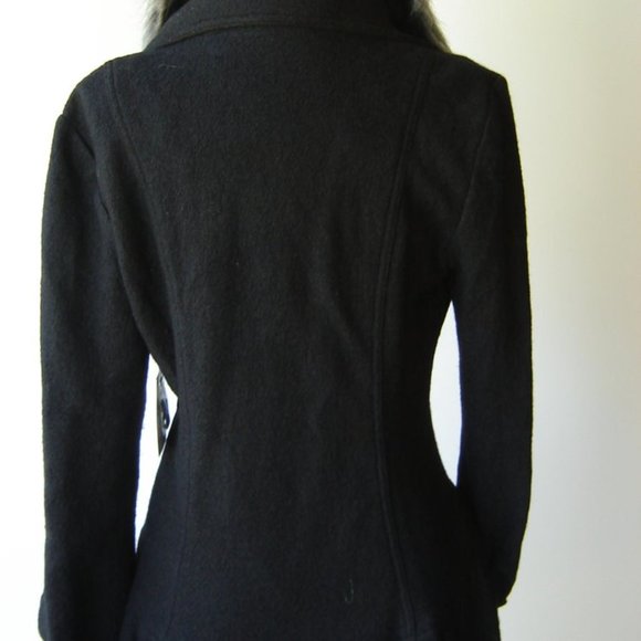 Free People Faux Fur Collar Pea Coat - Picture 2 of 4